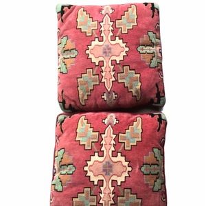 Vintage Kiln Turkish Handwoven Vintage Pillow Oriental Wool Bohemian Green Decor